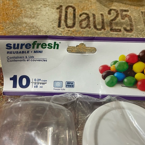 Lot of 5 10ct Packs (50 total) Sure Fresh Round Mini-Containers 2.3 fl oz NEW - Picture 5 of 7